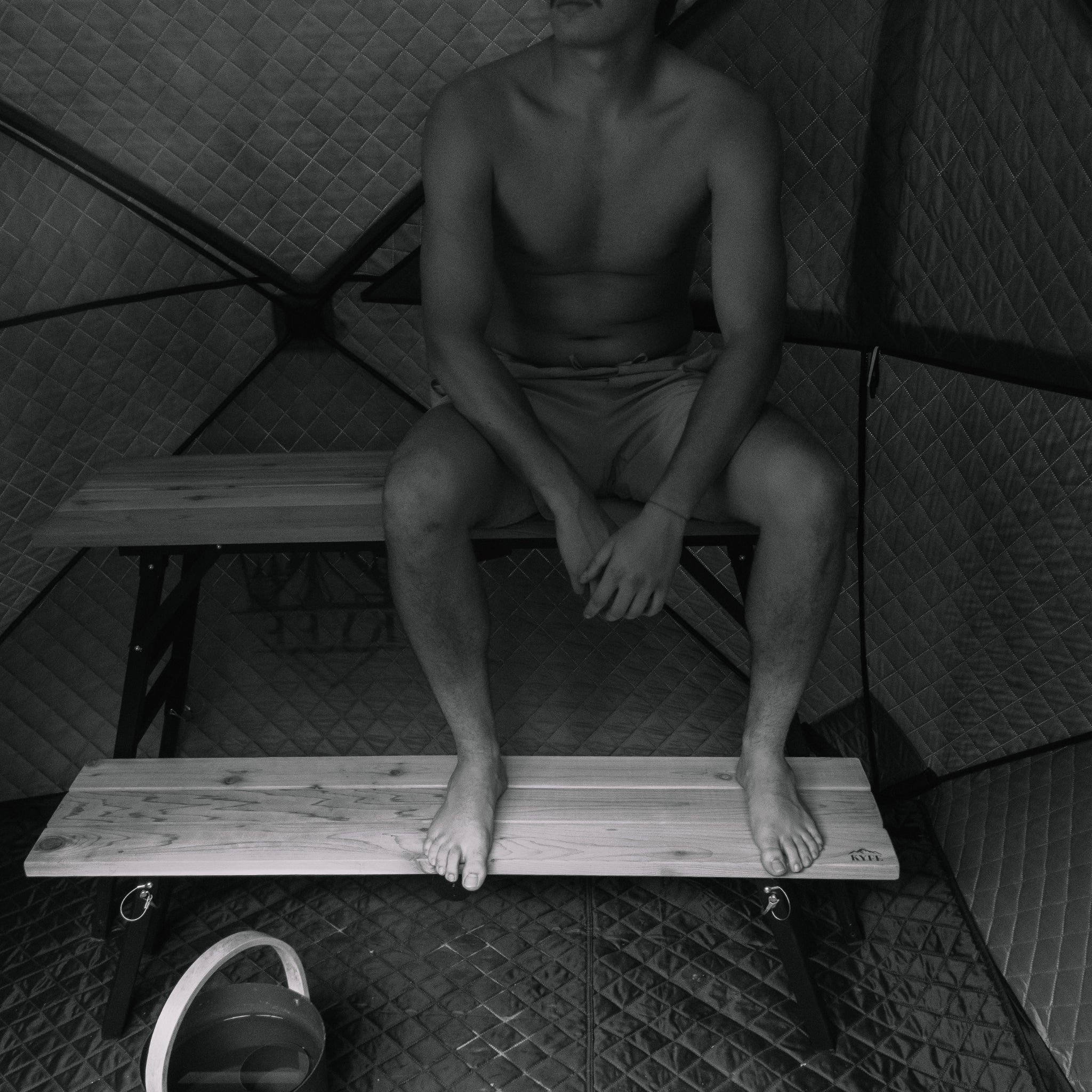 Portable Sauna Bench - 2 Piece Set