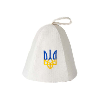 Kyfe sauna hat Ukrainian White color variant