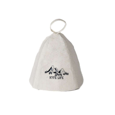 Kyfe wool sauna hat in Mountain Life color