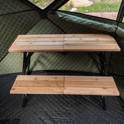 Portable Sauna Bench - 2 Piece Set